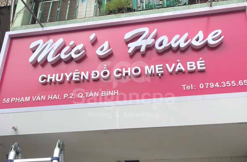 Nhận cắt chữ mica làm bảng hiệu quảng cáo chữ nổi