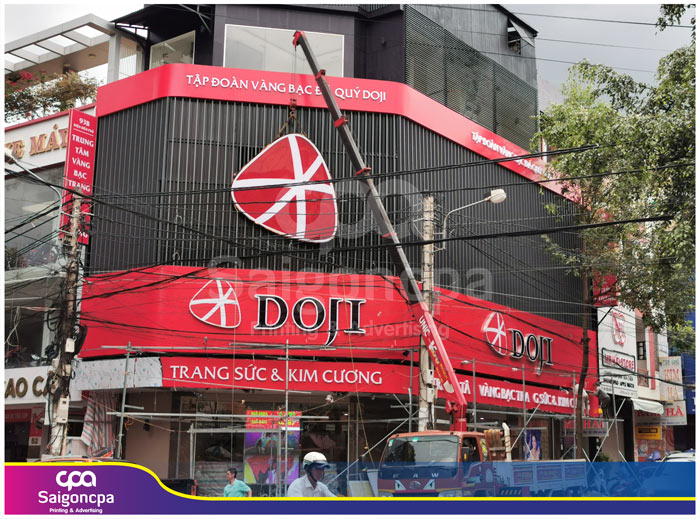 Thi công showroom vàng Doji - Buôn Mê Thuột